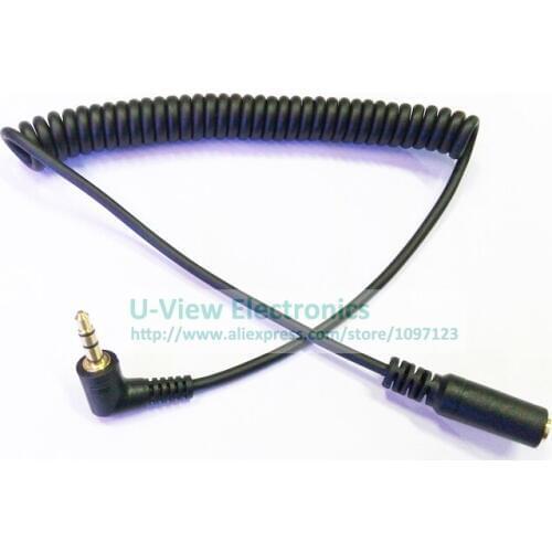 NCHTEK Right Angled 90 Degree 3.5MM Stereo Audio Male to Female Audio Stretch Spring Shape Cable/Free DHL Shipping/100PCS