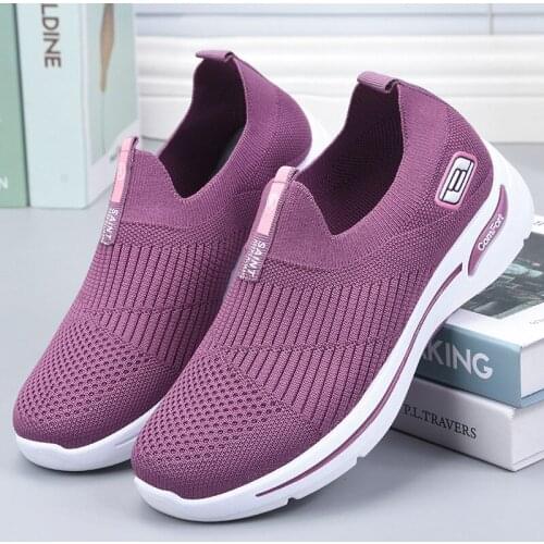 New Shoes Women Spring 2021 Mesh Sneakers New Foreign Trade Womens Shoes Fashion Soft Sole Sports Shoes Women Casual Mom Shoes