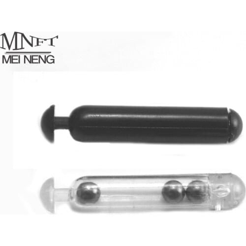 MNFT 30PCS Plastic Rattles Insert Tube for Soft Lure Worm Jig Fishing Lure Fly Tie Tying Fishing Sound Bar Clear and Black Color