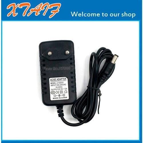 1PCS DC 9V 2A IC programAC 100V-240VConverter Switching power adapter 2000mA Supply EU Plug DC 5.5mm x 2.1-2.5mm