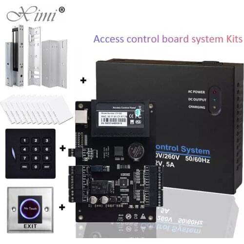 Door Access Control System Kits RFID Card + Power Supply + Electric 280KG Magnetic Lock Strike Door Locks for Home