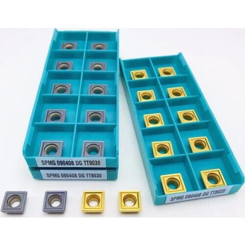 10PCS SPMG090408 DG TT9030 TT8020 Indexable carbide inserts for U boring metal SPMG 090408 Machine tool accessories Lathe tools