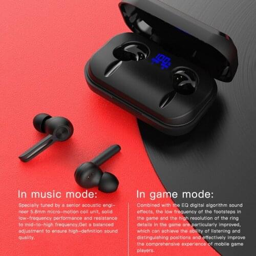 V5.0 Bluetooth Earphone ANC TWS Wireless Waterproof Dual Mic Active Noise Cancelling Touch Adjust Volume Earbuds Headset Type-c