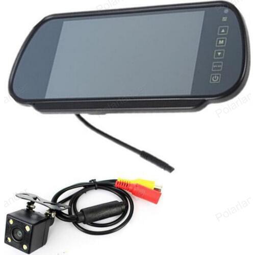 Waterproof TFT LCD Screen Parking Reverse Night Vision Rear View Camera Auto Parking Reverse Backup Camera 4 LED Car CCD