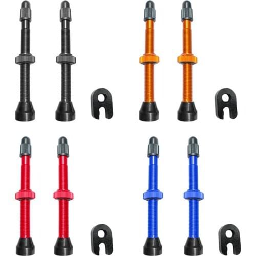 VODOOL 2Pcs/Pair 54/62/74mm Presta Valve For Road MTB Bicycle Bike Tubeless Tires Brass Core Alloy Stem Accessories With Tool