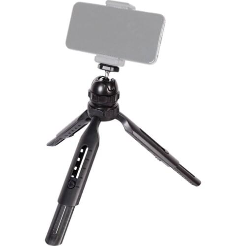 Extendable Mini Tripod Phone Clip 360° Ball Head with UNC 1/4" Screw Vlog Holder for GoPro Action Camera Smartphone