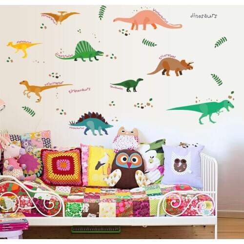 Vivid Home Decor Creative Dinosaur Animal World Decal Childrens Room Bedroom Living Room TV Wall Background Sticker