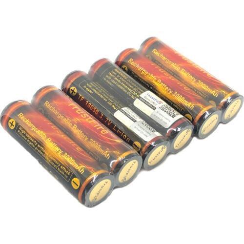 10pcs/lot TrustFire 18650 Golden Protected Battery 3.7V 3000mAh Rechargeable Lithium Batteries with PCB For Flashlights Torch
