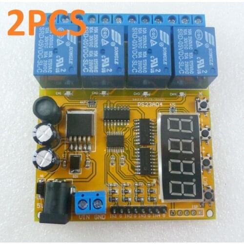 2PCS 0-25V 4CH Multifunction Analog ADC Acquisition Voltage Control Relay for Car PLC Smart home Battery