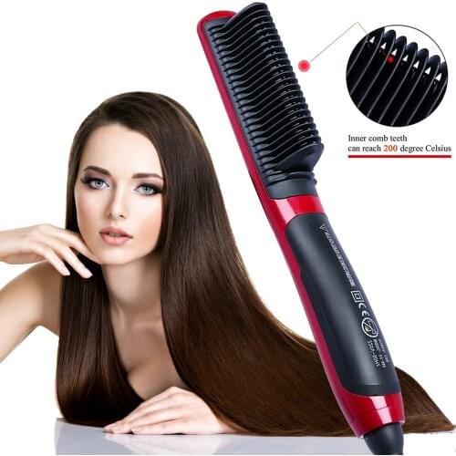 Hair Straightener 2 In 1 Curling Iron Professional 2-Way Rotating Hair Curler Brush Straightener Max 2-Way Rotating Hair Irons