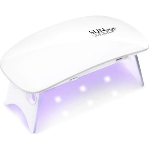2color 6W Nail Dryer UV LED Lamp Resin Curing Light 6 Led Gel Polish Light Portable Small Uv Lights for Gel Nails Regular Polish