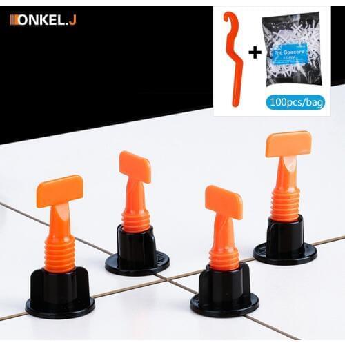 50pcs +100pcs Tile Spacer Reusable Wall Tile Leveling System Leveler Wedges Spacers Flooring Wall Tile Carrelage Leveling System