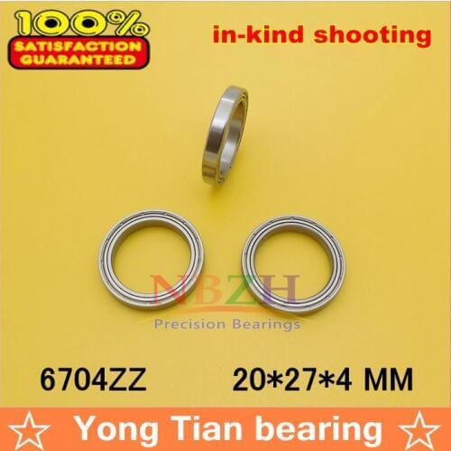 50pcs free shipping The high quality of ultra-thin deep groove ball bearings 61704ZZ 6704ZZ 20*27*4 mm