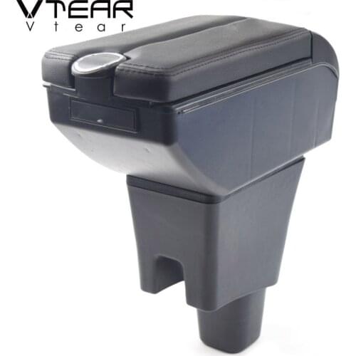 Vtear For Perodua Axia car armrest USB interface arm rest car-styling center console accessories storage box interior assembly