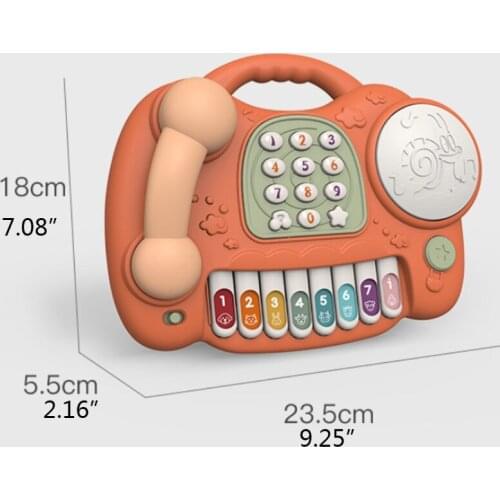 Children Lifelike Telephone Educational Set Toys for Over 1 Year Old Kids Keyboard Set Inprove Intellgence Toys