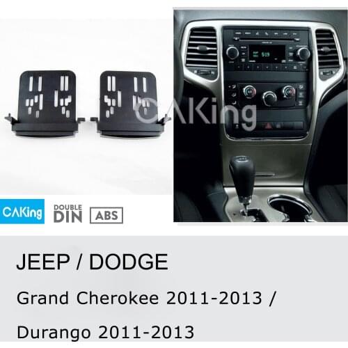 Double Din Fascia Radio Panel for JEEP Grand Cherokee / DODGE Durango 2011-2013 Frame Dash Fitting Kit Facia Bezel Plate Cover