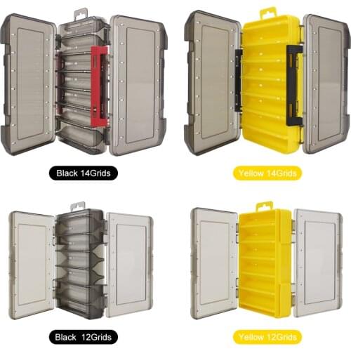 Double Sided Fishing Lure Box Squid Jig Minnows Bait Fishing Tackle Box Storage Case Container