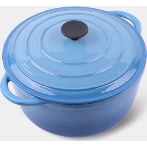 26cm/28cm Enameled Cast Iron Casserole Kitchen Hot Soup Pot Enamel Stew Pot Seafood Cast Iron Casserole with Lid