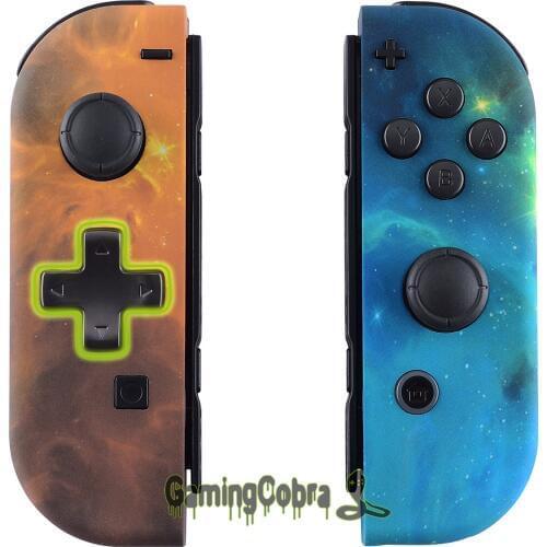 Orange Star Universe Soft Touch Controller Housing (D-Pad Version) w/ Full Set Buttons Replacement for Nintendo Switch Joy-Con