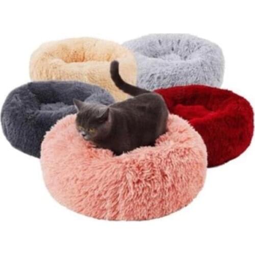 Pet Dog Bed For Dogs Bed House Cat Beds Round Long Plush Super Soft Small Large Pet Mat Oberlo Dsers VIP Link For Dropshipping