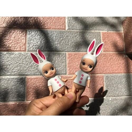 Cute vintage rabbit doll play house toy kids birthday gift