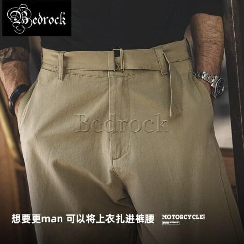 Mens retro motorcycle army pants riding wear-resistant casual pants belts motorcycle loose straight leggings pants cargo pants