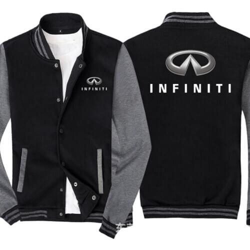 2021 NEW Baseball Jacket Spring Autumn Fleece Cotton Slim Fit Jacket INFINITI Car Logo Sweatshirt Fashion Hip Hop