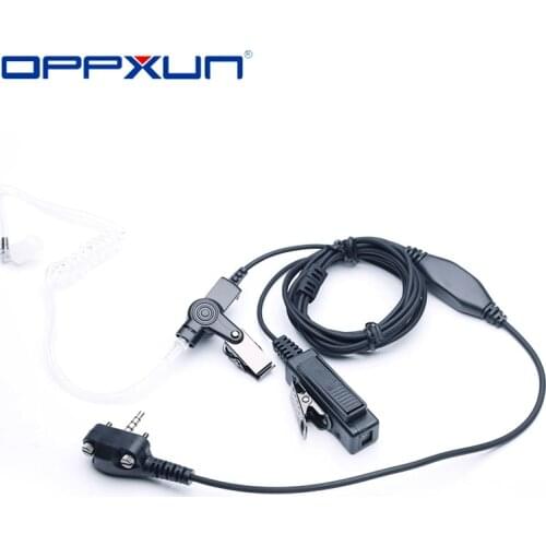 OPPXUN FBI Monitoring Air Tube Headset for Vertex Standard Radio VX-231 VX-160 VX-180 VX-168 VX231 Two-Way Radio PTT Microphone