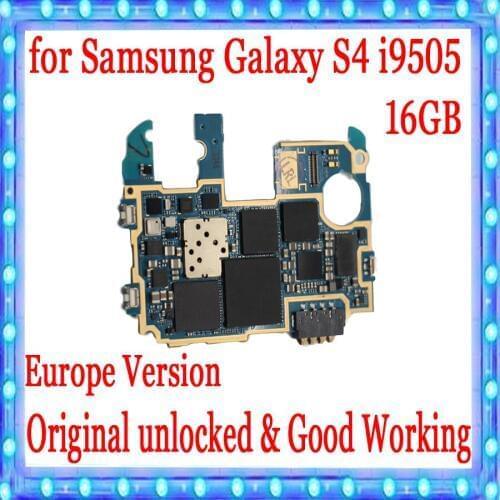 Original unlocked For Samsung Galaxy S4 i9505 Motherboard with OS System,16GB Mainboard for i9505 Logic board with Full Chips