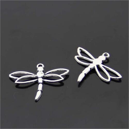 20pcs/lot 27x33mm Antique Silver Dragonfly Butterfly Charms Pendants for DIY Necklaces,Bracelet,Earrings Jewelry Making Z467