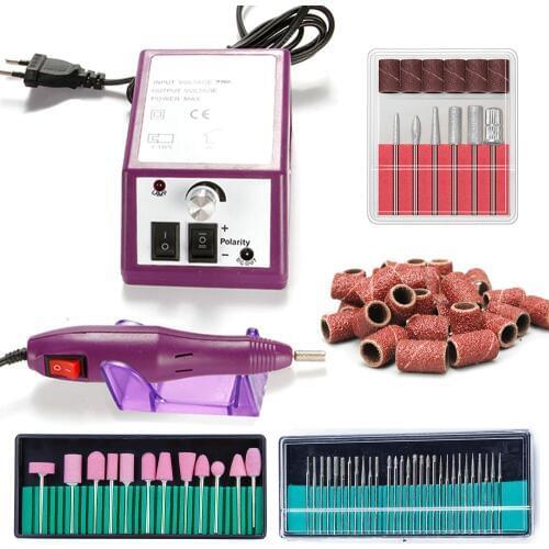 Pro Manicure Machine Electric Nail Drill Bits Set Mill Cutter Nail Art Sanding File Gel Polish Remover Nail Grinder Pedicure Set