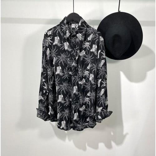 Owen Seak Men Casual Shirts Gothic Style Mens Clothing Spring Male High Street Autumn Black Shirts