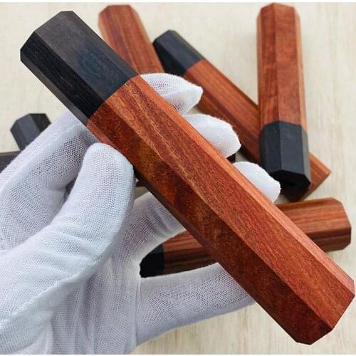 Wa handle Ebony Wood Handle Octagonal Handle Crafts Manual DIY Semi-finished Damascus Knife Handle Kitche