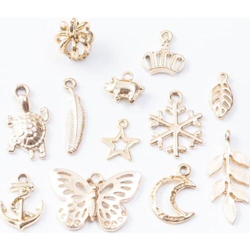 Mixed uv gold mixed zinc alloy oil drop pendant pendant DIY fashion bracelet jewelry accessories 7109-7119