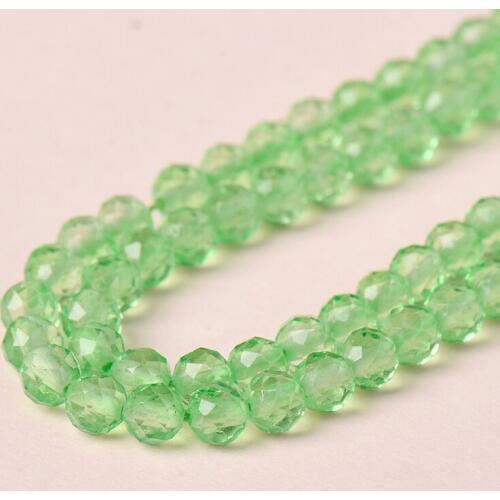 Light Translucent green cut beads of the same size and shape Add Full style 3mm-2mm Green Crystal Loose Beads