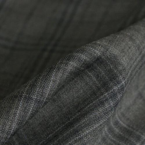 Red Raspberry Grey Plaid Worsted Wool Fabrics Garment Materials Women Suits Pants Sewing DIY cloth Tailor Textile Freeshipping
