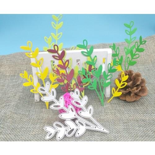 Weeds, grass, Christmas green leaves, flower metal cutting dies, photo album DIY decoration, handicrafts hollowed-out moulds