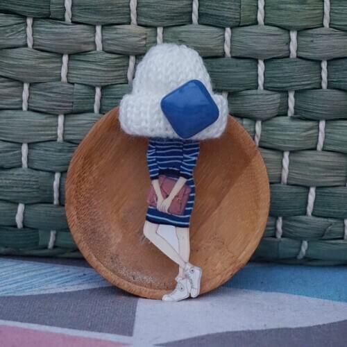 W oman Clothing pins brooches Acrylic Badges Kawaii Icons on The Backpack Pin Brooch Badge