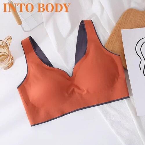 Of Womens Sexy Latex Bra Plus Size Seamless Bra For Women Push Up Underwear Bra Top Bh Comfortable Gathering Shockproof Cushion