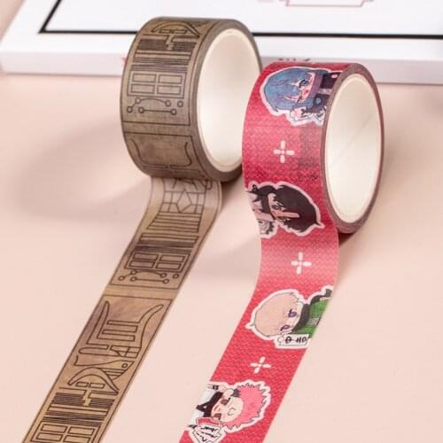 1 Pcs Cute Japan Anime Jujutsu Kaisen Itadori Yuji Masking Washi Tapes DIY Decorative Adhesive Tape for Diary Stickers Toys Gift