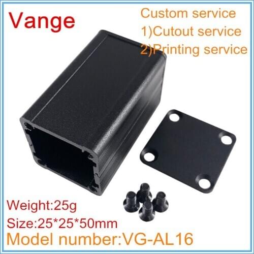 1pcs/lot portable remote control project box 25*25*100mm 6063-T5 Aluminum instrument housing case diy for PCB module