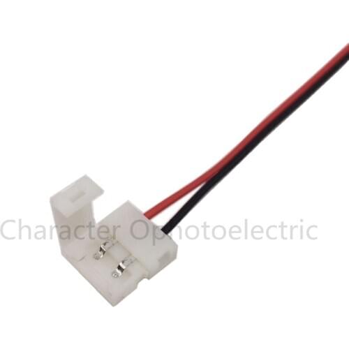 10 pcs 2Pin 10mm LED Strip double head free soldering Connector / 10mm For 5050 5630 5730 Single Color LED Strip