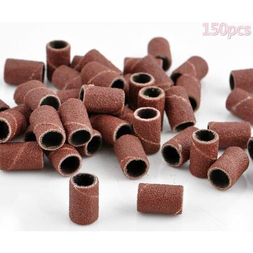 150pcs/pack Nail art Sanding Bands for Manicure Pedicure Nail Drill Machine 80# 120# 180# Each Size 50pcs nail tools