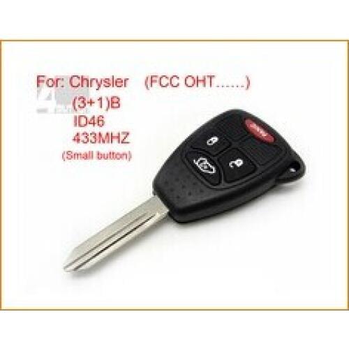 3+1 Button Remote Key For Chrysler With ID46 Chip 433 Mhz FCC OHT 2PCS/lot