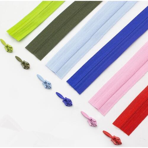 5 meters/pack handsel 5pcs zipper heads3# Nylon Invisible Zippers Tailor Sewing Tools Garment Accessories Invisible Zippers