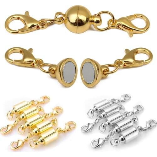 5pcs Round Magnetic Clasps for Bracelet Necklace Making Fasteners Clasp Buckle Jewelry Connector Findings Accessories Supplies