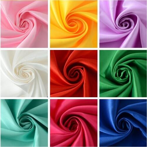 Width 1.5 Meter Length 1 Meter Satin Fabric For Wedding DIY, Blue Pink Red Gold Purple Color Tecido imitated silk fabric tissue