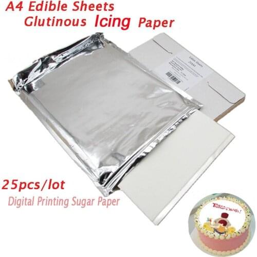 A4 25pcs/lot Edible Rice Paper Cakes Lollipop Icecream Chocolate Food Decoration Digital Printing Sugar Icing Paper Baking Tool