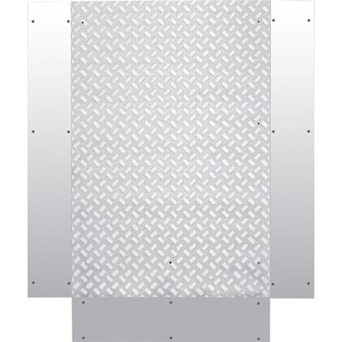 For WPL D12 1/10 RC Truck Car Upgrade Parts Metal Rear Compartment Decoration Plate Anti-Skid Plate Accessories