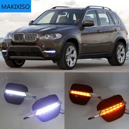 DRL LED Daytime Running Light Fog Head Lamp Cover Driving Light Left Right White For BMW X5 E70 2011 2012 2013